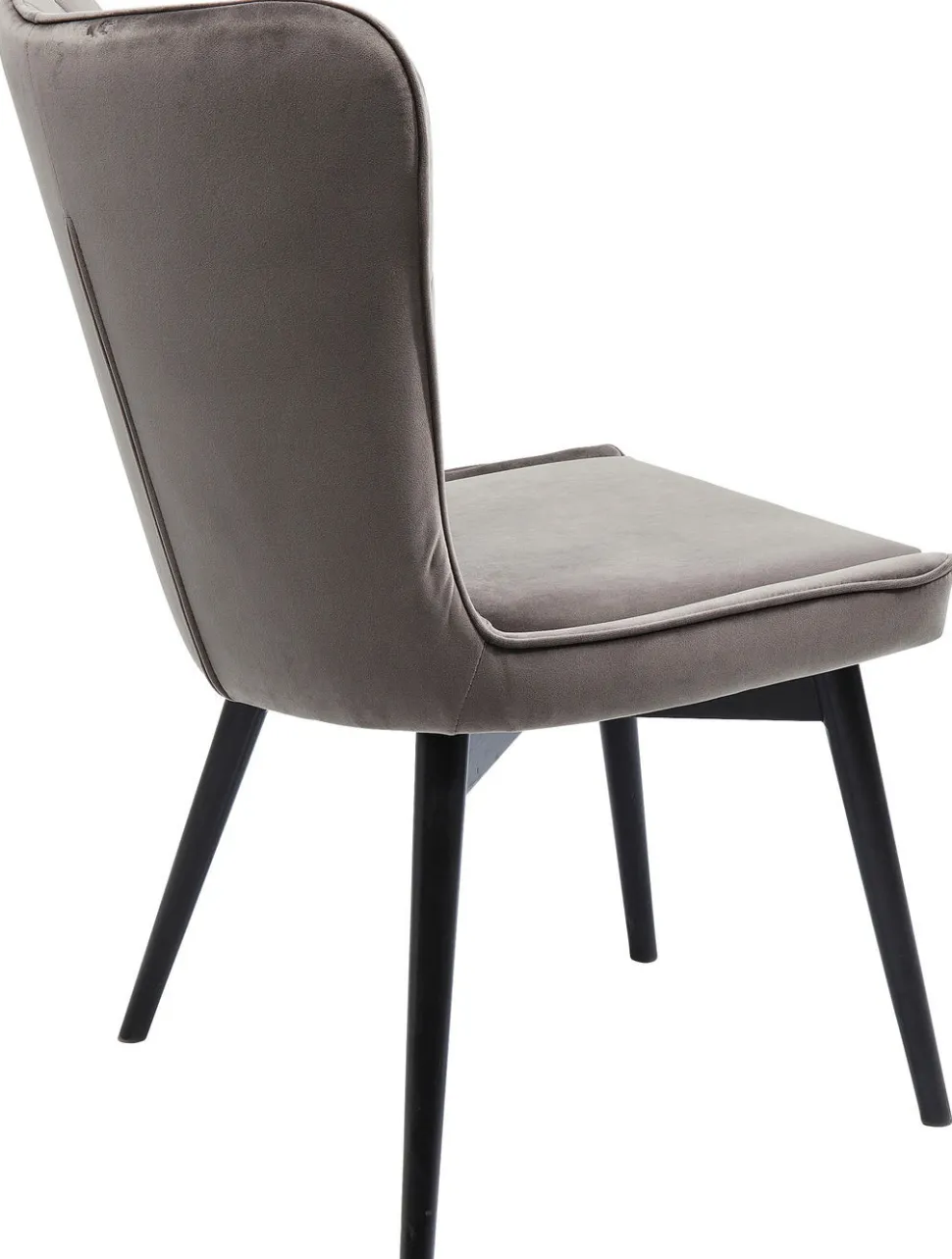 KARE Design Eetkamerstoel Black Marshall Fluweel Grijs Best