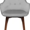 KARE Design Eetkamerstoel Dark Lady Fluweel Grijs Online
