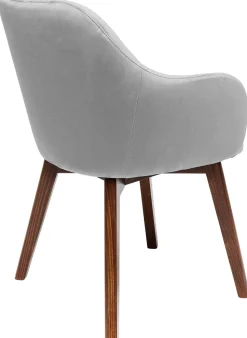 KARE Design Eetkamerstoel Dark Lady Fluweel Grijs Online