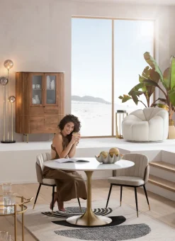 KARE Design Eetkamerstoel Hojas Beige Cheap