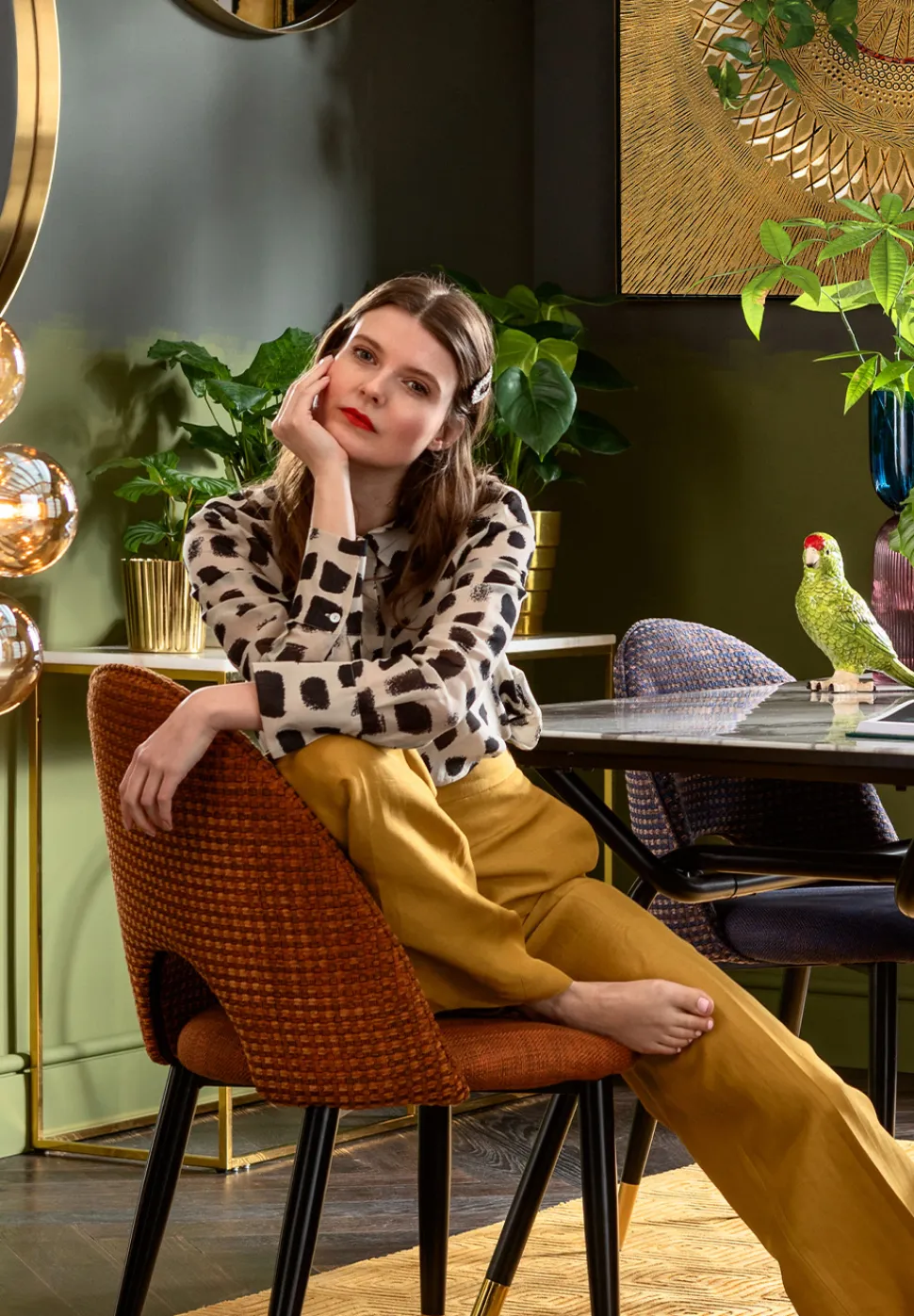 KARE Design Eetkamerstoel Hudson Oranje Outlet