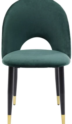 KARE Design Eetkamerstoel Iris Fluweel Groen Fashion