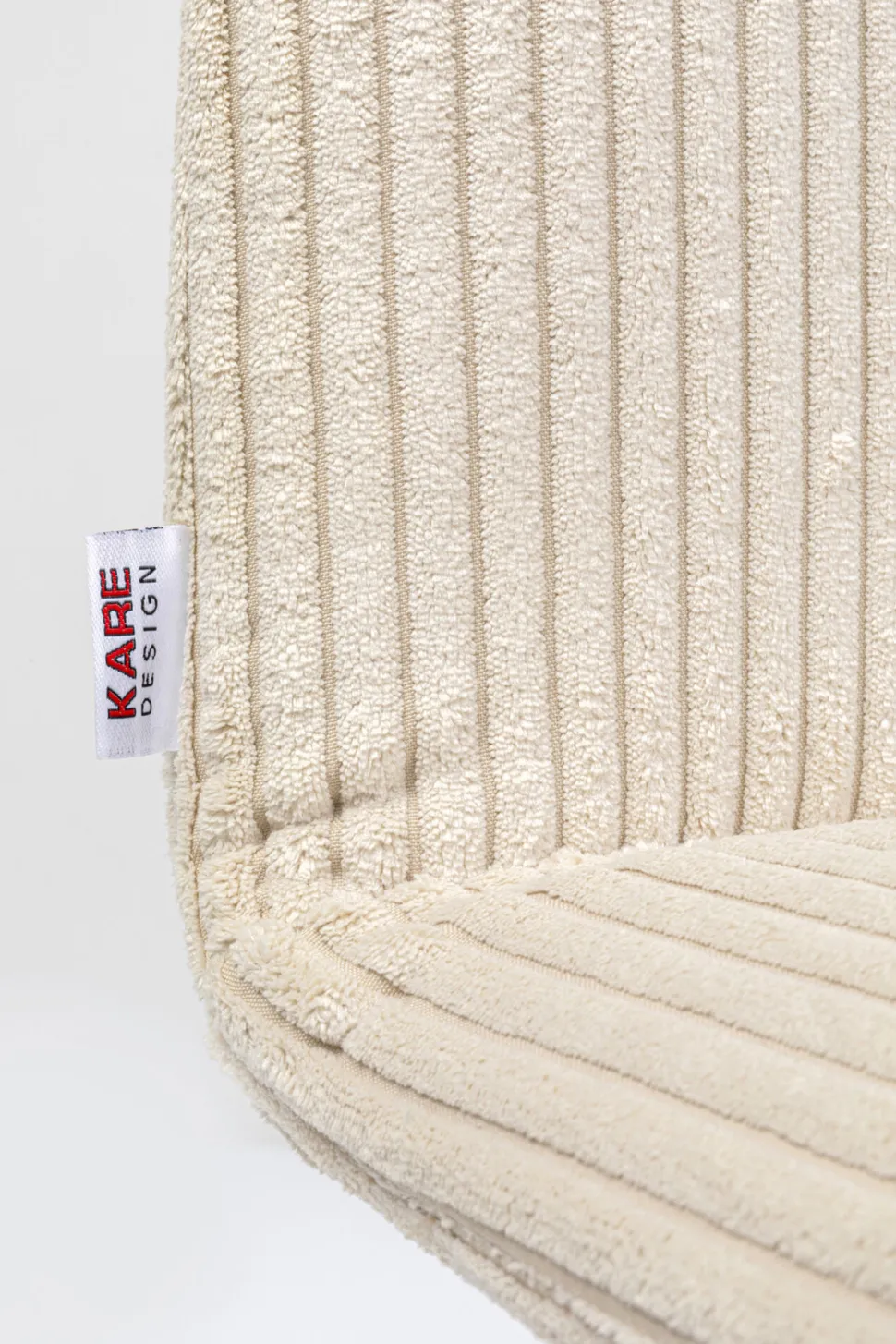 KARE Design Eetkamerstoel Lara Cord Creme Best