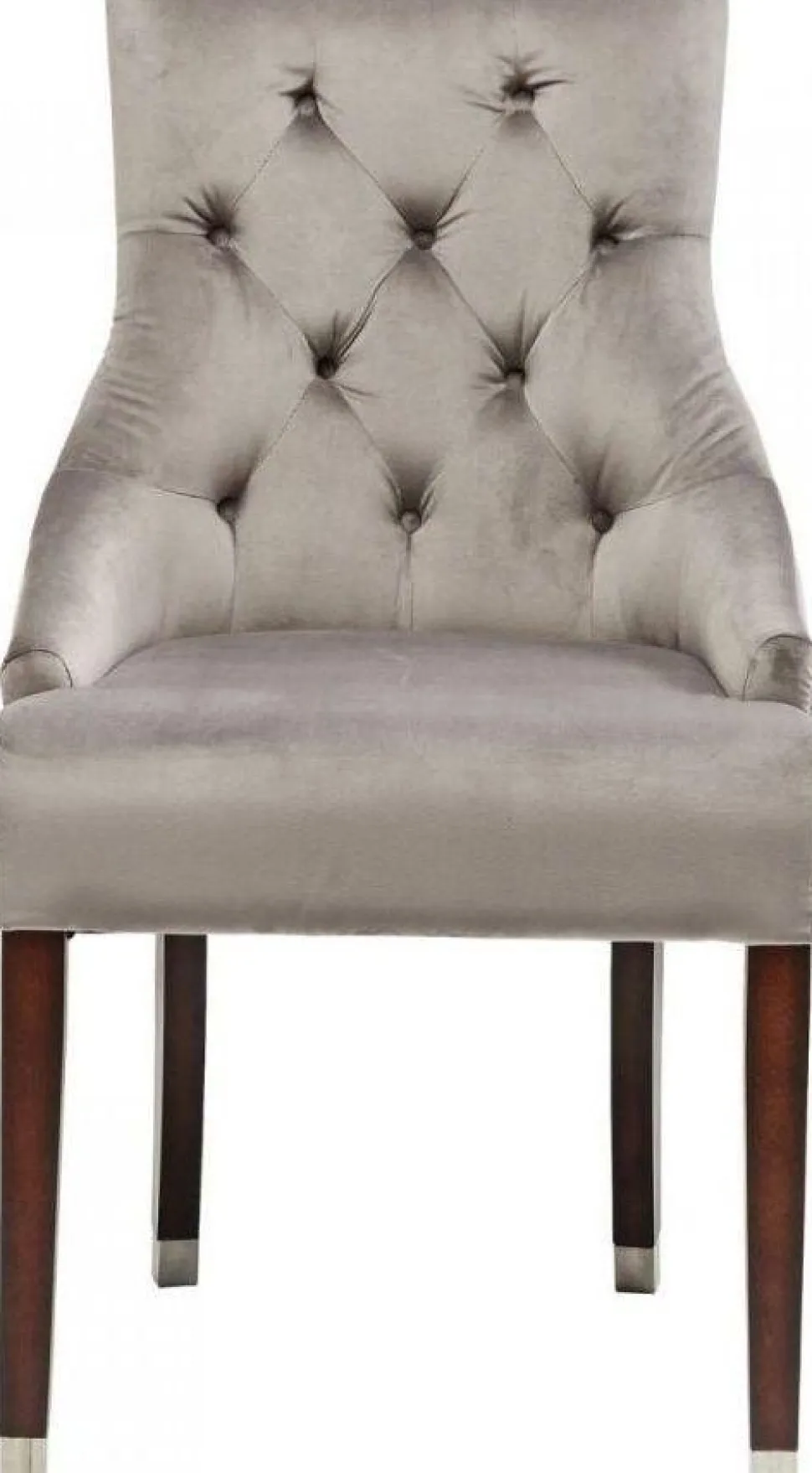 KARE Design Eetkamerstoel Prince Fluweel Grijs Flash Sale