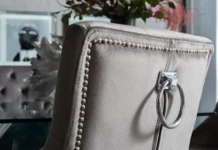 KARE Design Eetkamerstoel Prince Fluweel Grijs Flash Sale