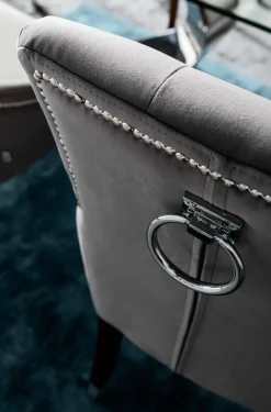 KARE Design Eetkamerstoel Prince Fluweel Grijs Flash Sale