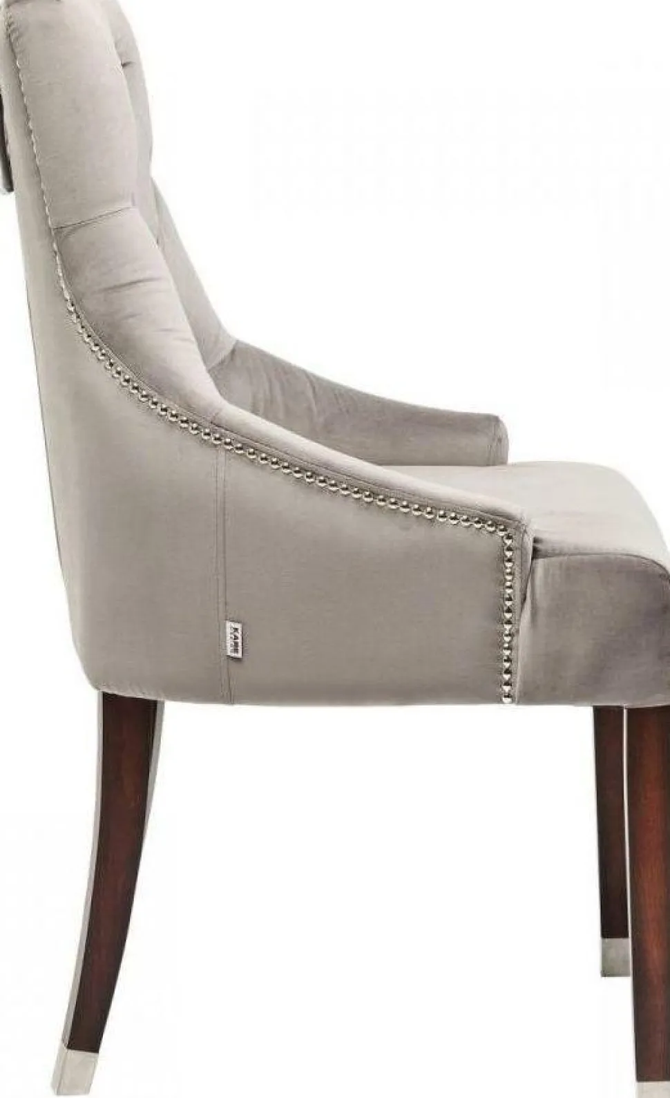 KARE Design Eetkamerstoel Prince Fluweel Grijs Flash Sale