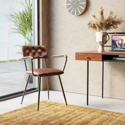 KARE Design Eetkamerstoel Salsa Leather Brown Discount