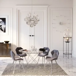 KARE Design Eetkamerstoel Viva Grijs Chroom Clearance