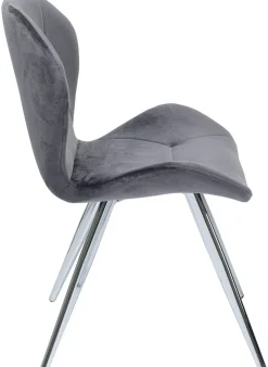 KARE Design Eetkamerstoel Viva Grijs Chroom Clearance