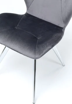 KARE Design Eetkamerstoel Viva Grijs Chroom Clearance