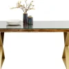 KARE Design Eettafel Conley Cross Brass 180x90cm Best