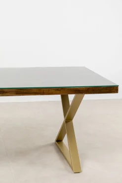 KARE Design Eettafel Conley Cross Brass 180x90cm Best