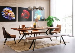 KARE Design Eettafel Downtown Walnoot 220x100cm Shop