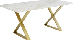 KARE Design Eettafel Eternity Cross Brass 180x90cm Flash Sale