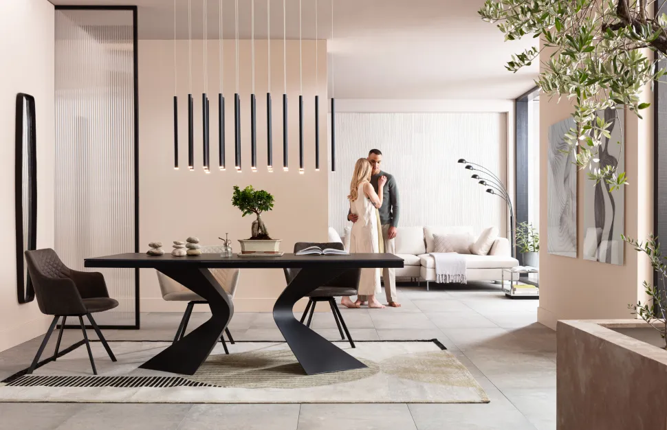 KARE Design Eettafel Gloria Black Ceramic Black 200x100cm Online