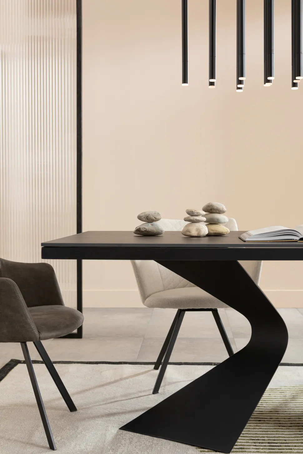 KARE Design Eettafel Gloria Black Ceramic Black 200x100cm Online