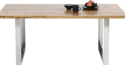 KARE Design Eettafel Jackie Oak Chrome 160x80 Best
