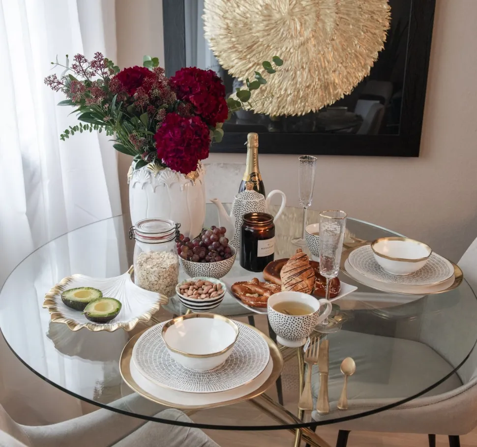 KARE Design Eettafel Molekular Goud Ø120cm Flash Sale