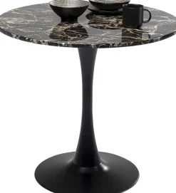 KARE Design Eettafel Schickeria Marble Black Ø80cm Outlet