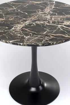 KARE Design Eettafel Schickeria Marble Black Ø80cm Outlet