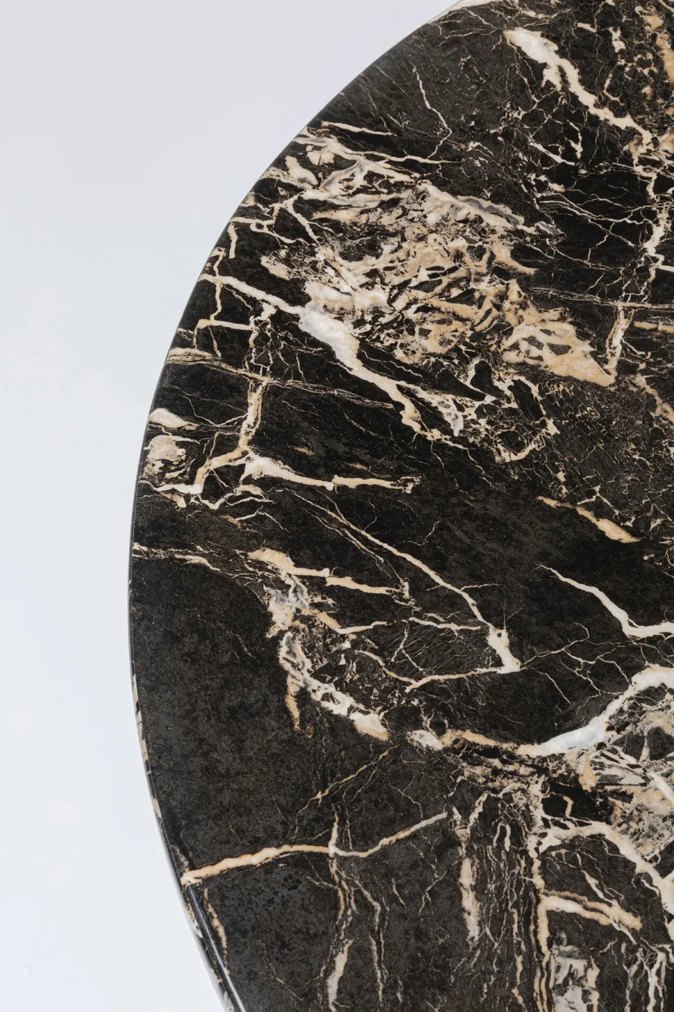 KARE Design Eettafel Schickeria Marble Black Ø80cm Outlet