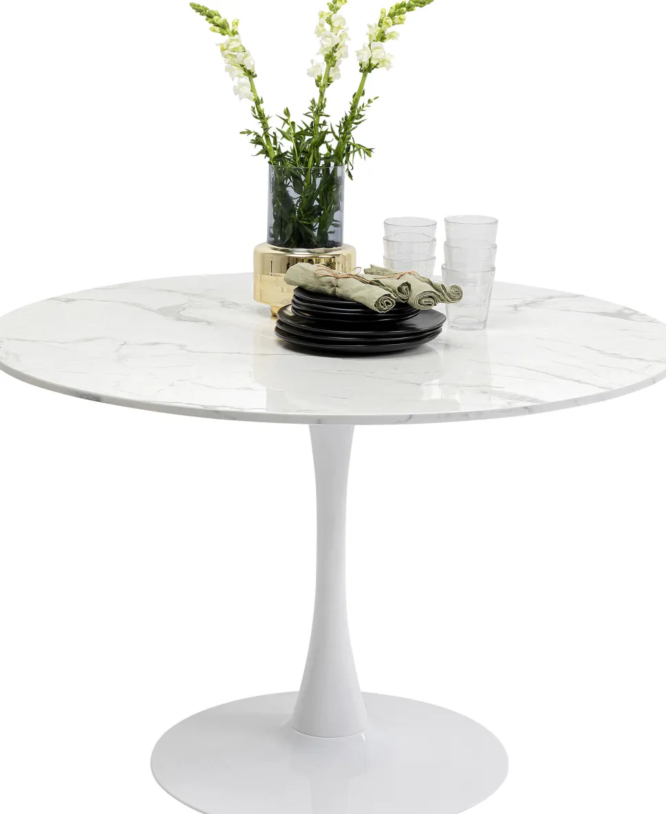 KARE Design Eettafel Schickeria Marble White 110cm Shop