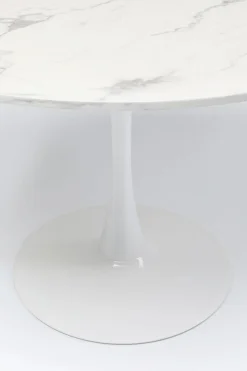 KARE Design Eettafel Schickeria Marble White Ø80cm Outlet