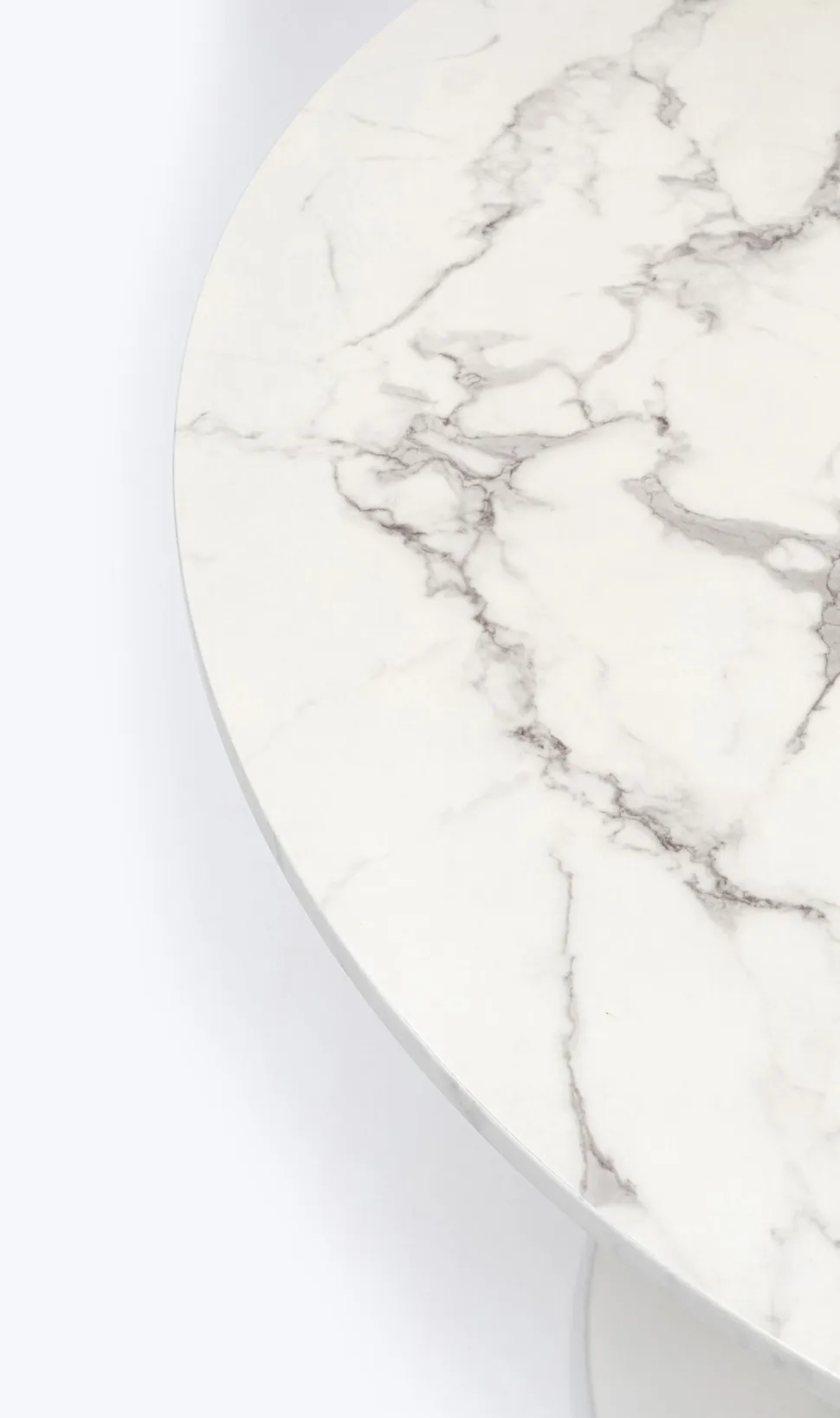 KARE Design Eettafel Schickeria Marble White Ø80cm Outlet