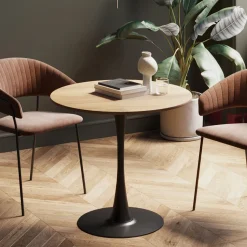 KARE Design Eettafel Schickeria Oak Black 80cm Discount