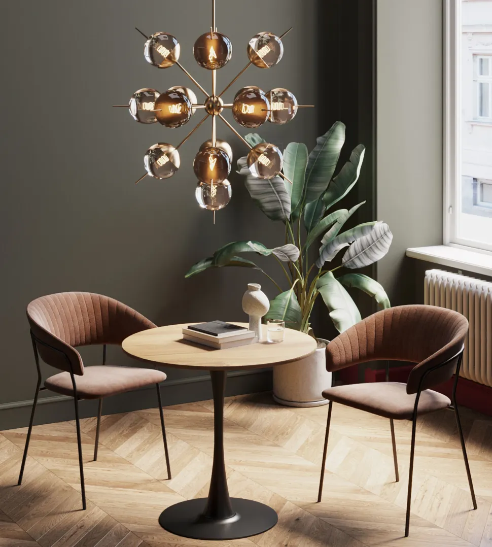KARE Design Eettafel Schickeria Oak Black 80cm Discount