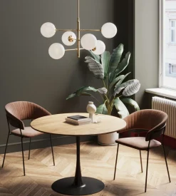 KARE Design Eettafel Schickeria Oak Black 110cm Hot