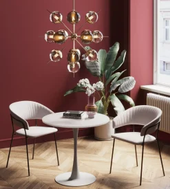 KARE Design Eettafel Schickeria White 80cm Outlet