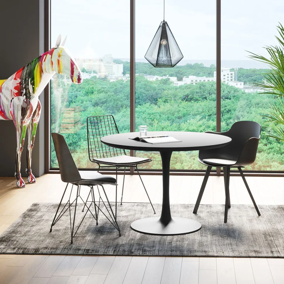 KARE Design Eettafel Schickeria Zwart Ø110cm Cheap