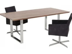 KARE Design Eettafel Symphony Donker Chroom 200x100cm Cheap