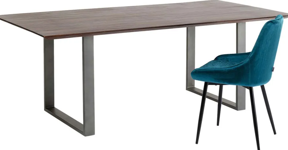 KARE Design Eettafel Symphony Donker Ruwstaal 180x90cm Store