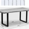 KARE Design Eettafel Symphony Eiken Ruwstaal 200x100cm Sale
