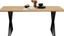 KARE Design Eettafel Symphony Oak Cross Black 180x90cm Outlet