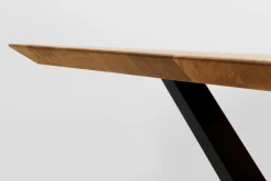 KARE Design Eettafel Symphony Oak Cross Black 180x90cm Outlet