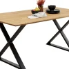 KARE Design Eettafel Symphony Oak Cross Black 200x100cm Store