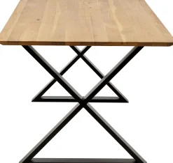 KARE Design Eettafel Symphony Oak Cross Black 200x100cm Store