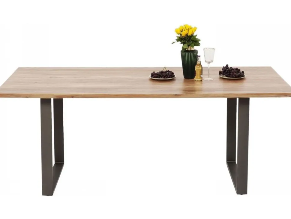 KARE Design Eettafel Symphony Ruwstaal 200x100cm Clearance