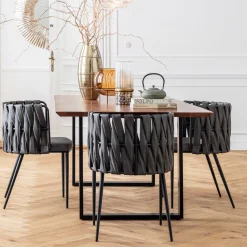 KARE Design Eettafel Symphony Zwart 200x100cm Clearance