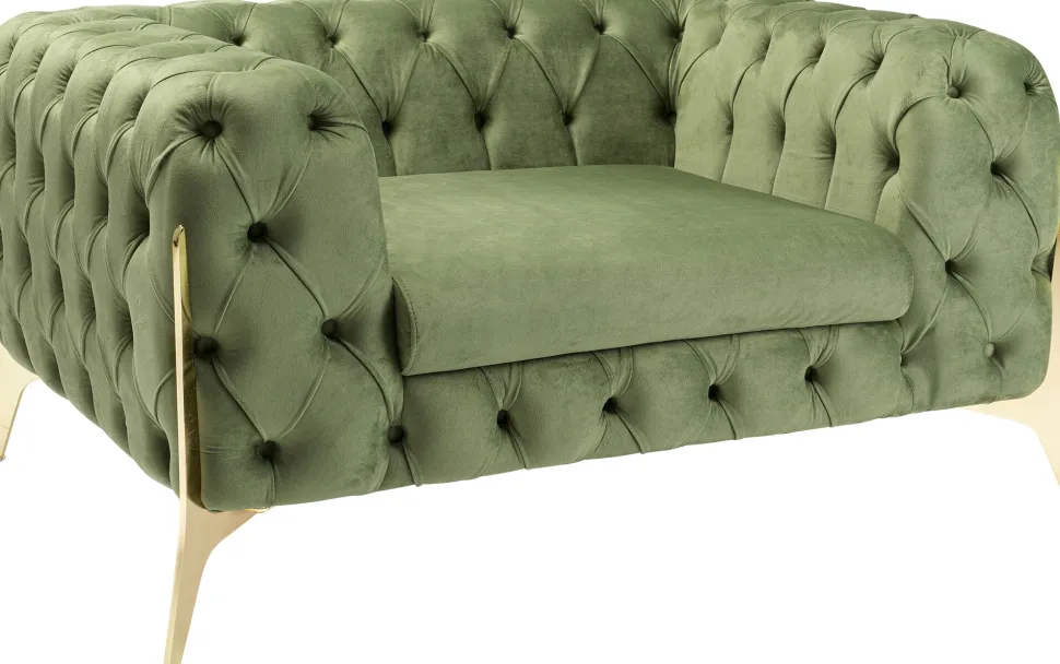 KARE Design Fauteuil Bellissima Velvet Green 120cm Fashion