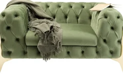 KARE Design Fauteuil Bellissima Velvet Green 120cm Fashion