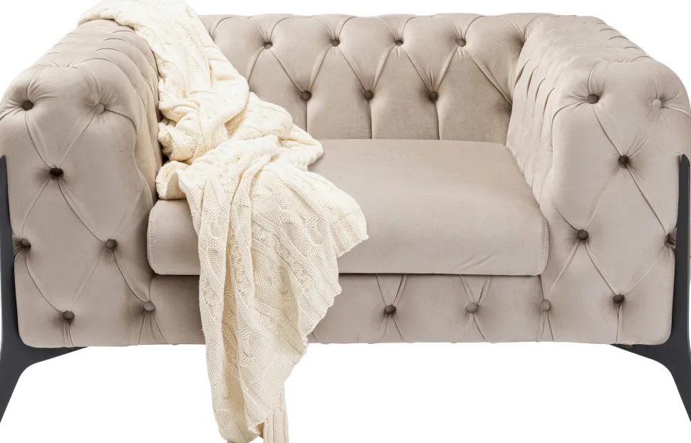 KARE Design Fauteuil Bellissima Velvet Taupe 120cm Online