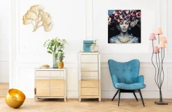 KARE Design Fauteuil Black Vicky Fluweel Petrol-Blauw Best