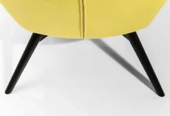 KARE Design Fauteuil Black Vicky Fluweel Geel Hot