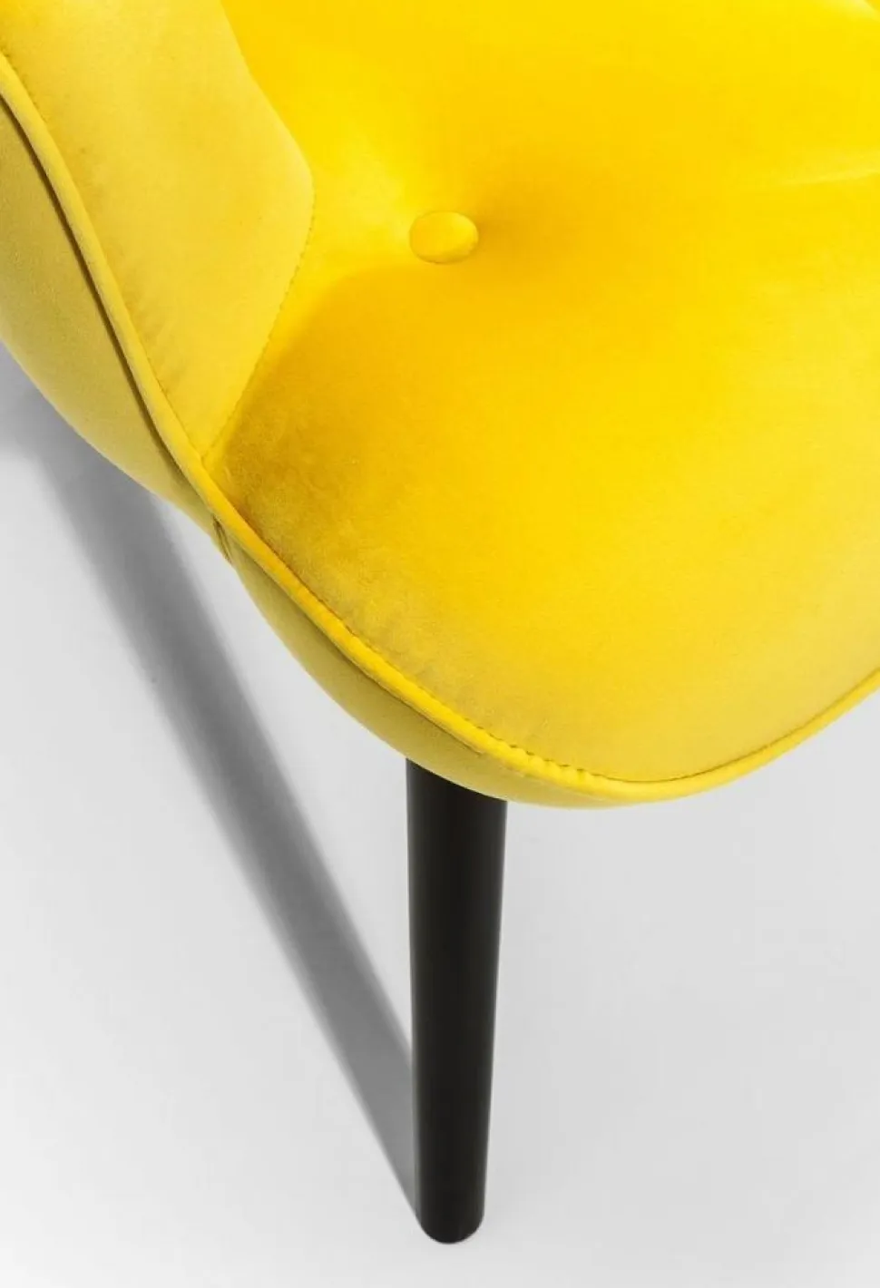 KARE Design Fauteuil Black Vicky Fluweel Geel Hot