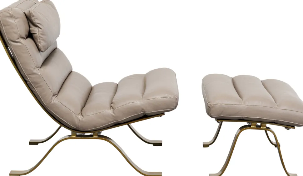 KARE Design Fauteuil + Hocker Novel Discount